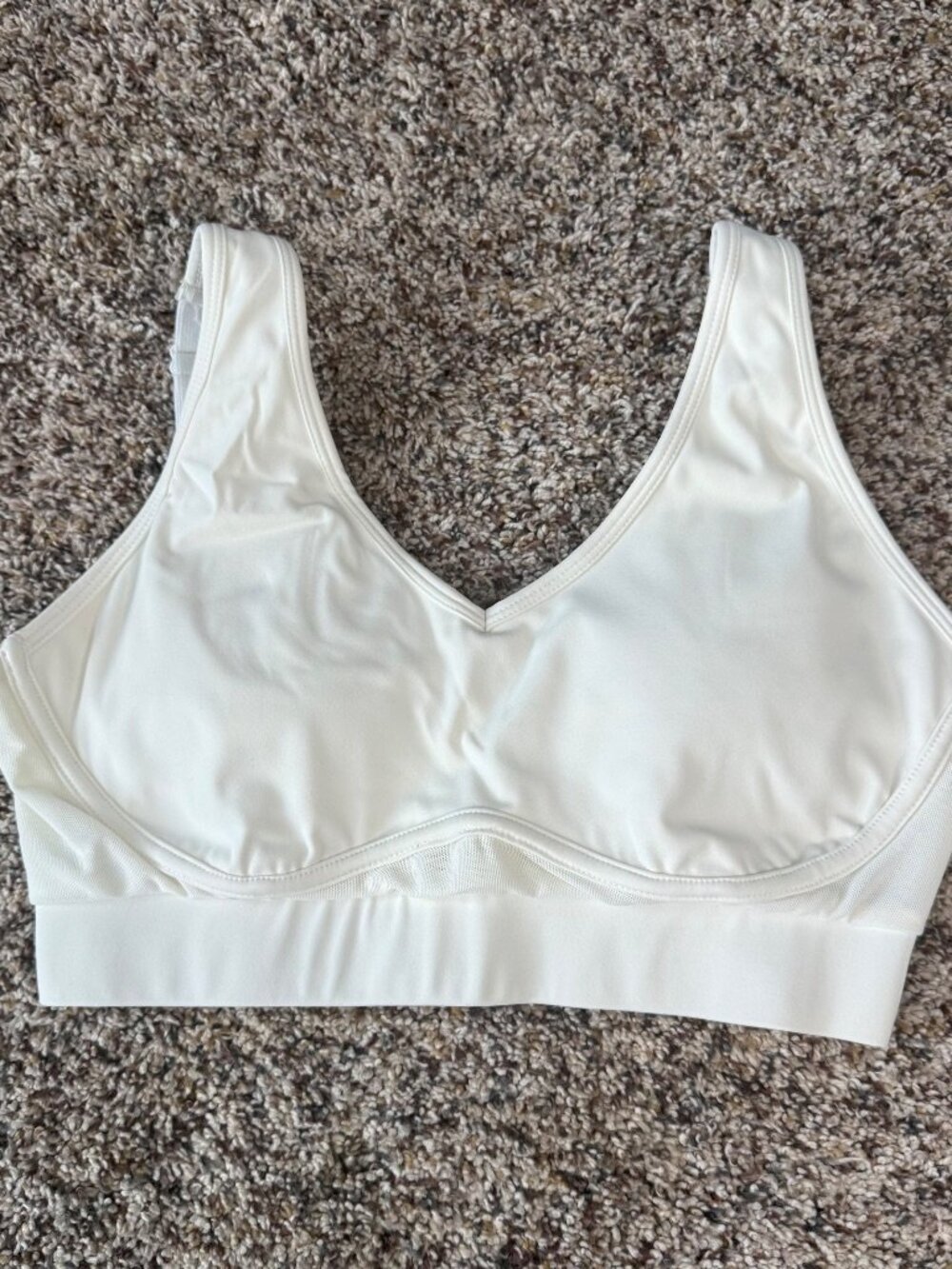 Shein white sports bra
